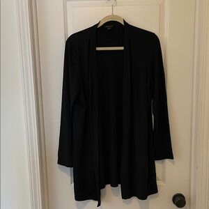 J. Jill Black Open Front Long Sleeve Cardigan